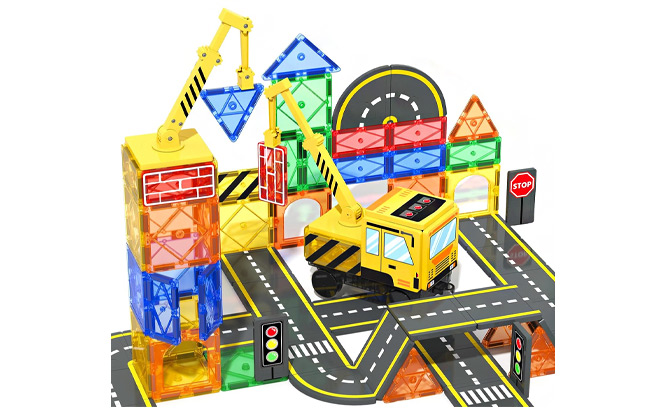 Soyee Magnetic Tiles Crane Road Toy