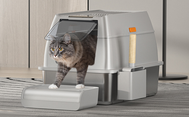 Stainless Steel Litter Box with Lid