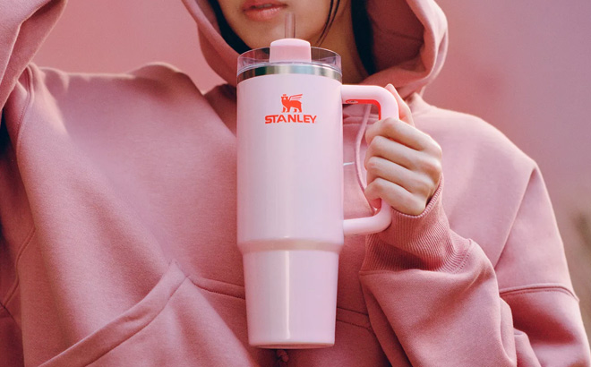 Stanley Quencher H2 0 FlowState Tumbler in Rose Petal Shimmer