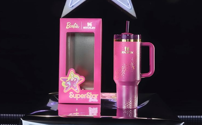 Stanley x Barbie ’70s Superstar 40 Ounce Quencher Tumbler