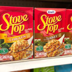 Stove Top Stuffing Mix Boxes on a Shelf