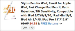 Stylus Pen at Checkout