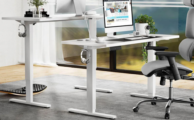 Sweetcrispy Adjustable Height Electric Stand Up Desks