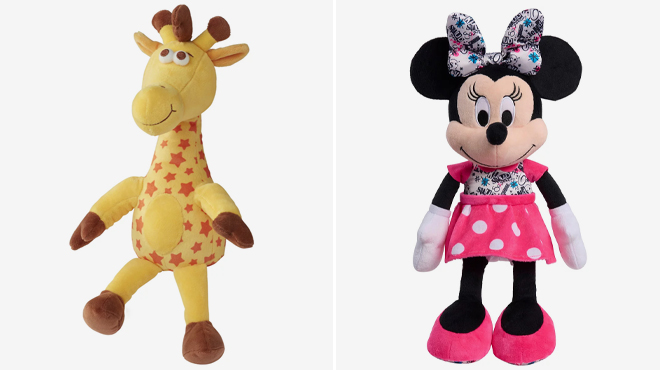 TOYS R US Geoffrey 9 Inch Plush and Minnie Mouse 15 Inch Plush