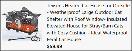 Texsens Heated Cat House Checkout