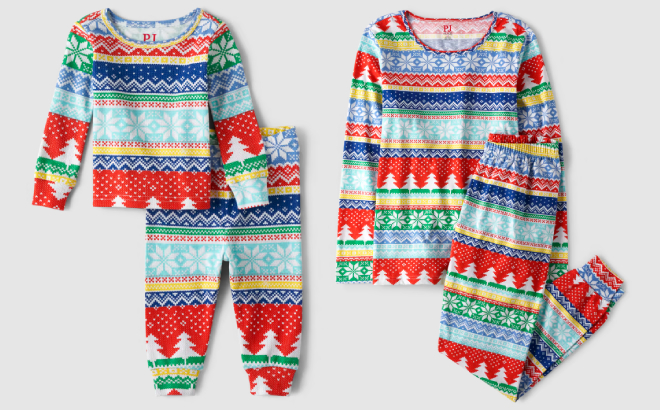 The Childrens Place Matching Family Fairisle Cotton Pajamas