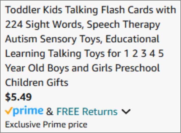 Toddler Kids Talking Flash Cards checkout page