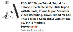 Todi Phone Tripod at Checkout