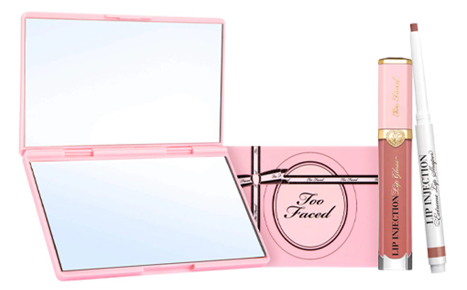 Too Faced Lip Injection Nude Plumping Lip Liner Lip Gloss Set