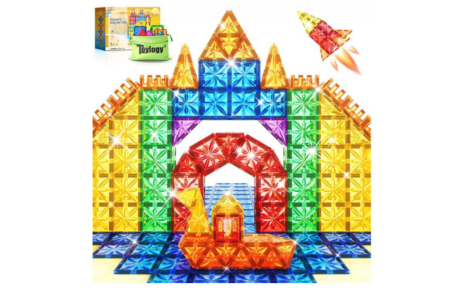 Toylogy Magnetic Tiles 50 Piece Set