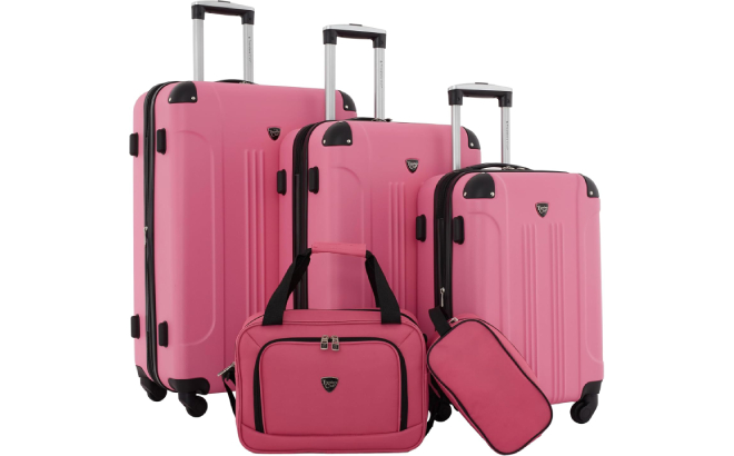 Travelers Club Chicago 5 Piece Hardside Spinner Luggage Set