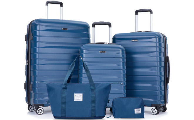 Tripcomp 5 Piece Hardside Luggage Sets