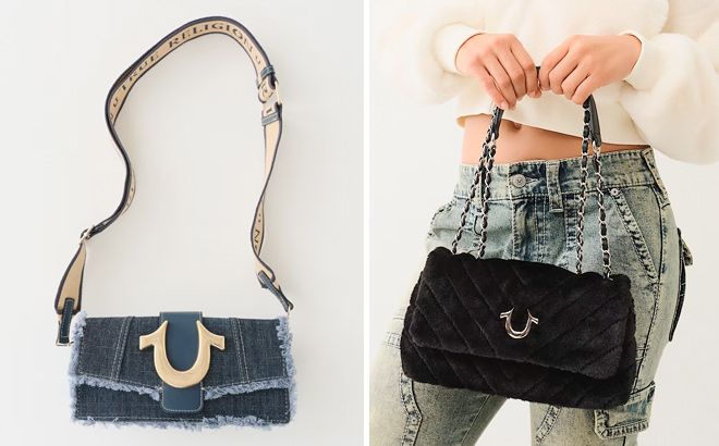 True Religion NEW ARRIVALS PLUSH HORSESHOE CHAIN SHOULDER BAG