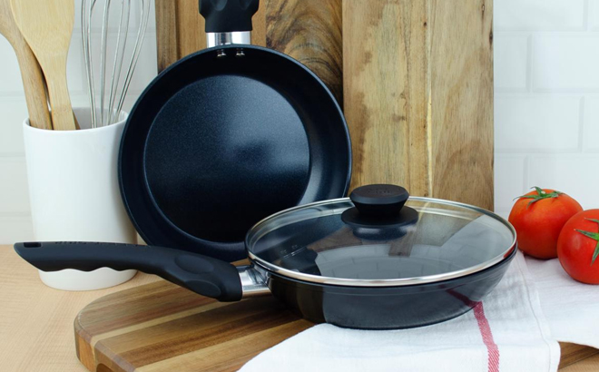 Two Safe-T-Grip 9-Inch Ceramic Coated Nonstick Frypans