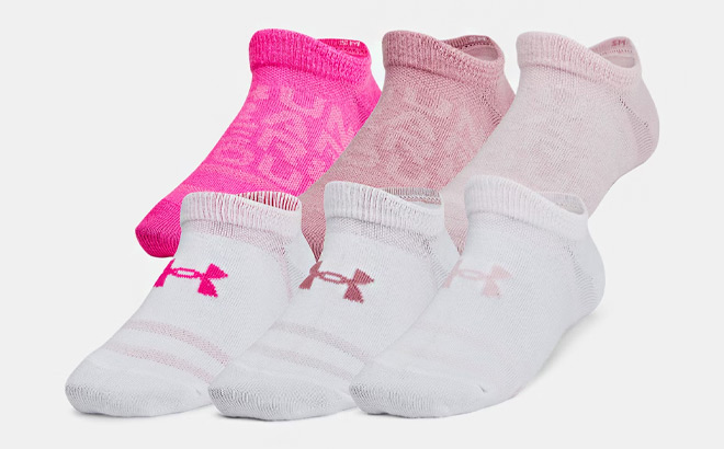 Under Armour Kids UA Essential No Show Socks 6 Pack