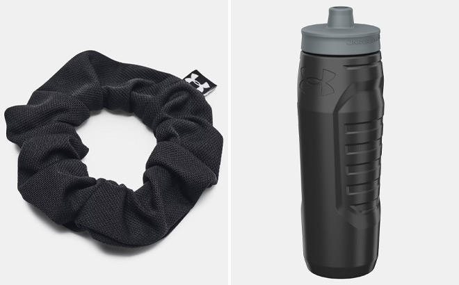 Under Armour Womens UA Blitzing Scrunchie and Water Bottle