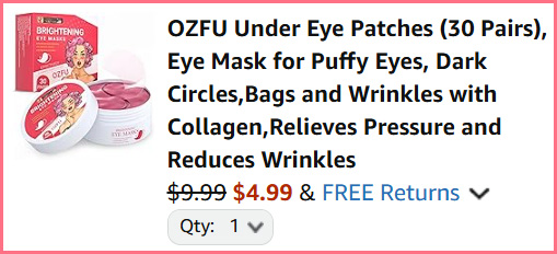 Under Eye Patches at Checkout