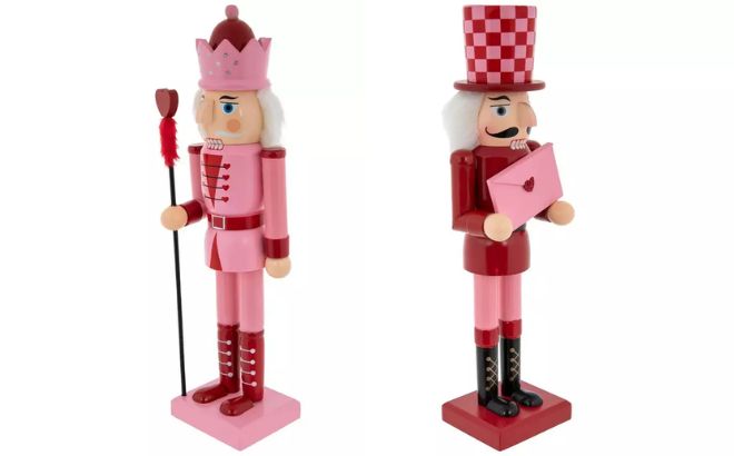 Valentines Day King Nutcracker and Valentines Day Letter Nutcracker