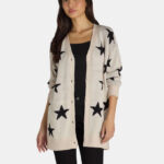 Whats Next Womens Intarsia Cardigan