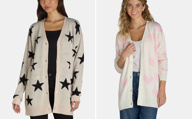 Whats Next Womens Intarsia Cardigans