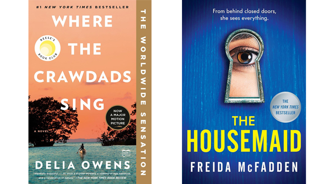 Where the Crawdads Sing by Delia Owens and The Housemaid by Freida McFadden