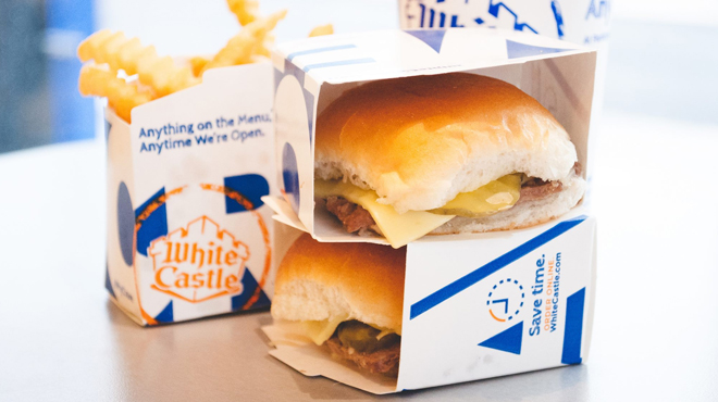 White Castle Sliders on the table