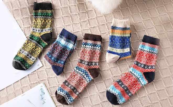 Wool Socks 5 Pairs