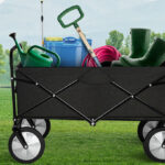 YSSOA Collapsible Rolling Utility Cart with 360 Degree Swivel Wheels