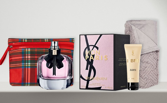 Yves Saint Laurent Edp with Gifts on the Table