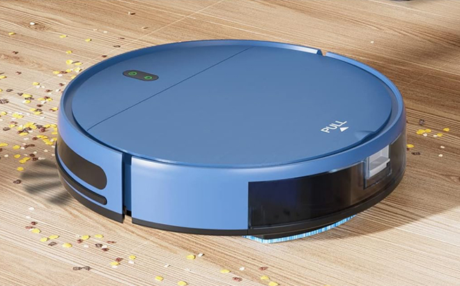 Zcwa Robot Vacuum and Mop Cleaner on a Floor