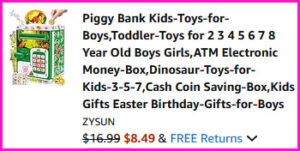 Zysun Piggy Bank Checkout Screen