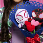 a Person Holding Marvel Valentine 14 inch Medium Plush Bouquet