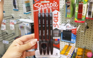 a Person Holding Sharpie S Gel Pens 4 Count Pack