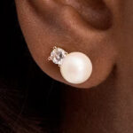 a Person Wearing Kate Spade Pearls Of Wisdom Studs