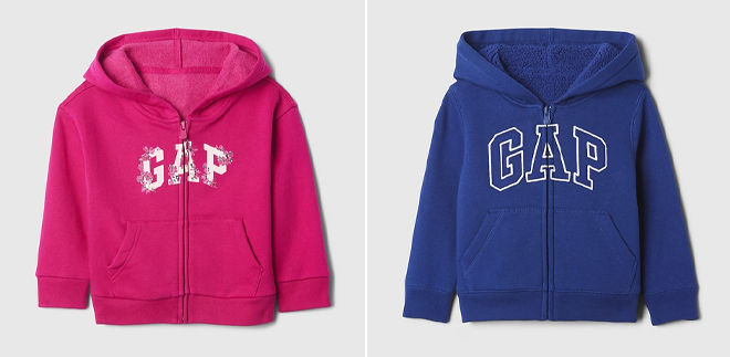 babyGap Logo Zip Hoodie and babyGap Logo Sherpa Lined Zip Hoodie