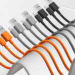 iPhone Charger Lightning Cable 6 Pack in Gray Orange and Black