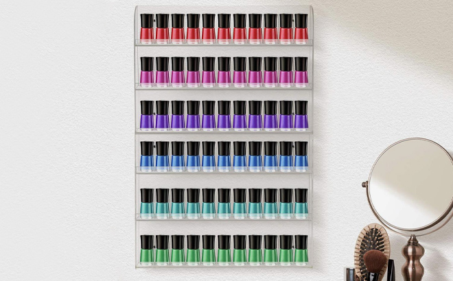 1 Sorbus Nail Polish Wall Rack Display Holders