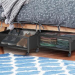 2 Pack Under Bed Storage with Wheels on the Floor