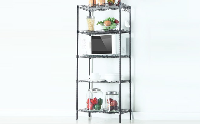 5 Tier Wire Shelving Storage Rack