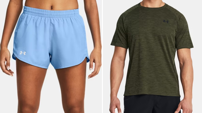 5 Under Armour Womens Shorts and Mens Sleeve