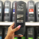 A Person Holding Dove Mens Body Face Wash