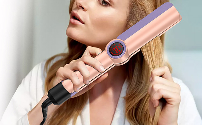 A Person Holding Infrared Flat Iron