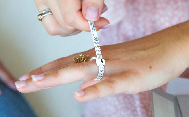 A Person Holding Ring Sizer