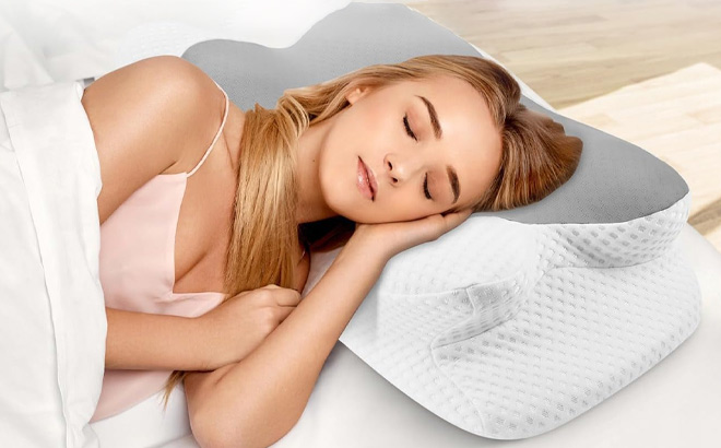 A Person Sleeping on the Donama Cervical Pillow