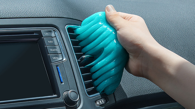 A Woman Using the Colorcoral Car Cleaning Gel