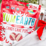 A pack of thirty Yum Earth Organic Candy Cane Lollipops