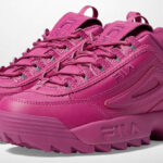 A pair of Fila Disruptor 2 Womens Shoes in Fuchsia Pink