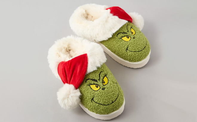 AE Grinch Scuff Slippers