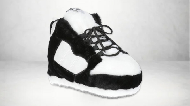 AND1 Little Big Kids Fuzzy Sneaker Slipper