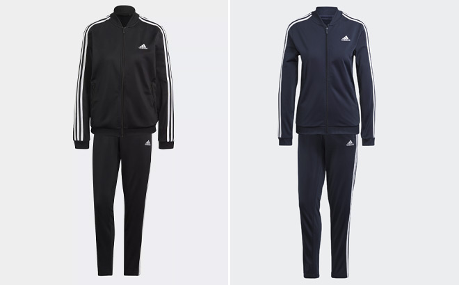 Adidas Womens Essentials 3 Stripes Track Suit